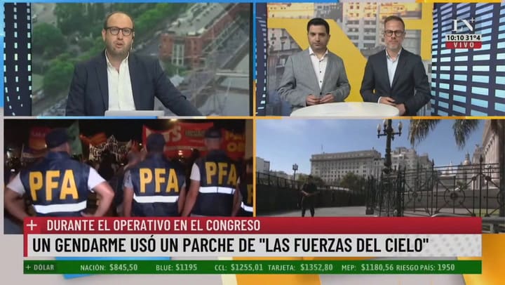 Un gendarme usó un parche de "las fuerzas del cielo"