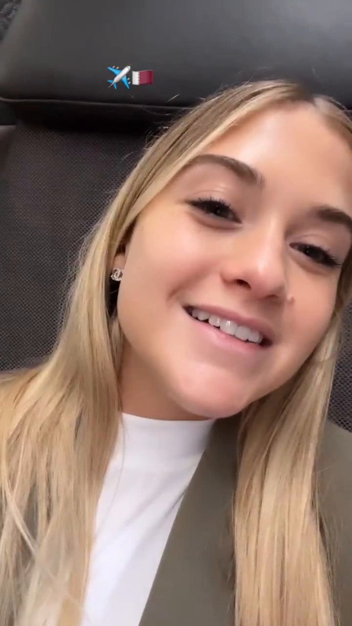 El video que realizó Sofía Calzetti a bordo de su vuelo