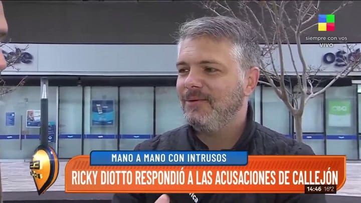 La respuesta de Ricky Diotto a los dichos de María Fernanda Callejón: “No soy una persona violenta”