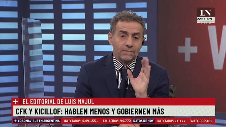 CFK y Kicillof: hablen menos y gobiernen más - El editorial de Luis Majul - 01/07/2021
