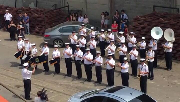 La intimidad de la ceremonia a bordo del Irízar