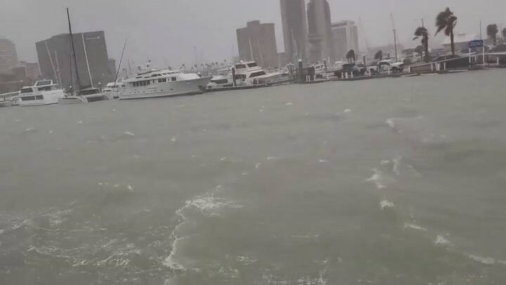Así luce Corpus Christi, Texas, ante la llegada de la tormenta tropical Harold