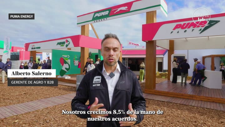 Alberto Salerno en el stand de PUMA ENERGY en Expoagro 2025