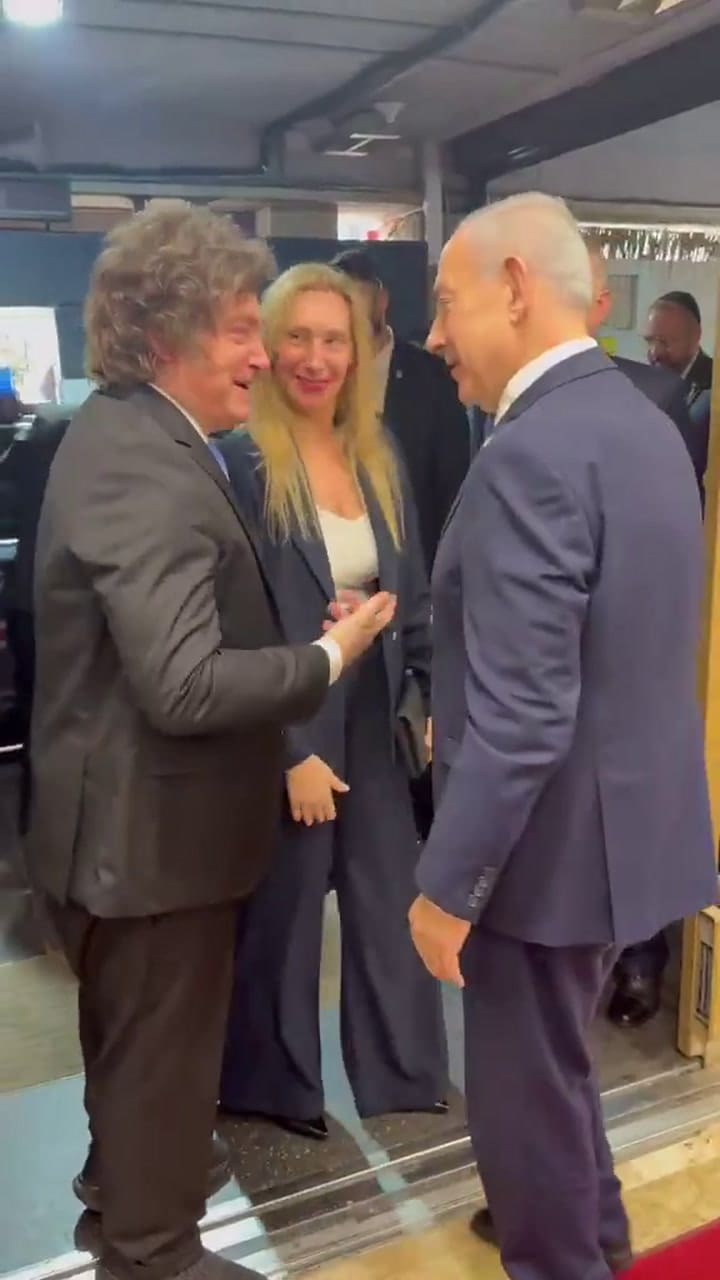 El abrazo entre Milei y Netanyahu