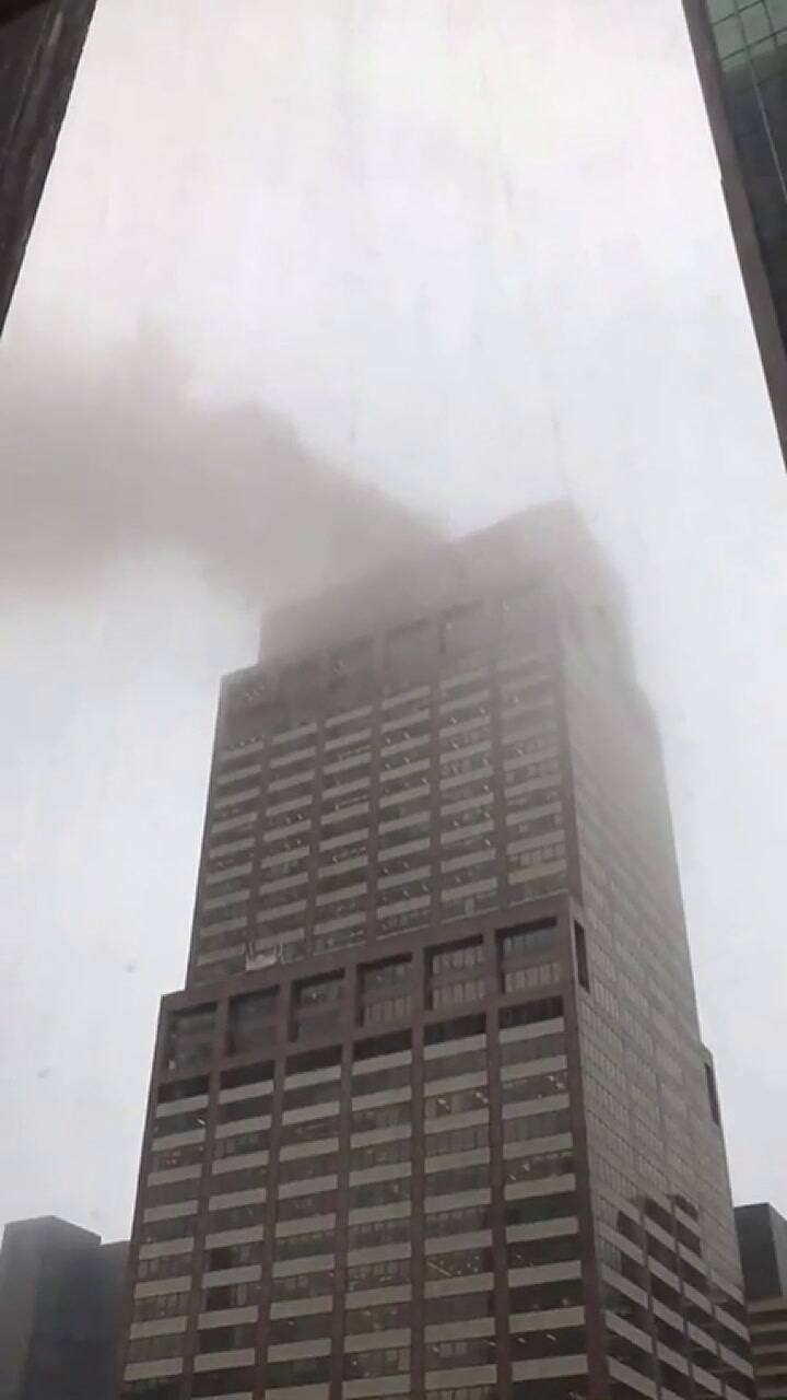 El edificio donde se estrelló el helicóptero - Fuente: Twitter