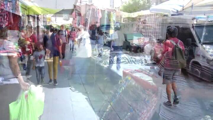 El antes y el después de los manteros en Once