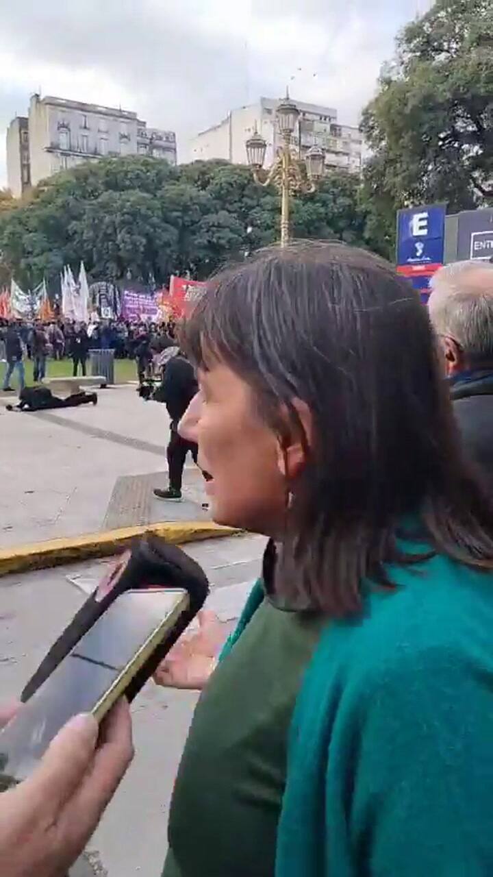 Diputada en Plaza de Mayo