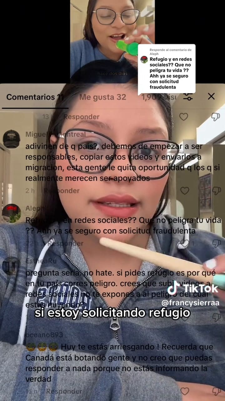 Señaló que las autoridades estadounidenses registraron sus datos y le dieron 45 días para presentar su solicitud