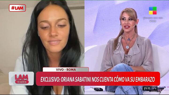 Oriana Sabatini habló sobre los cambios en su cuerpo tras quedar embarazada