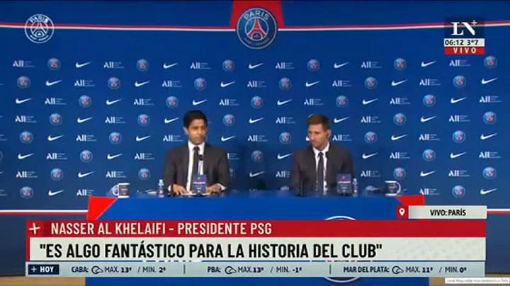 Presentación oficial de Messi en el PSG