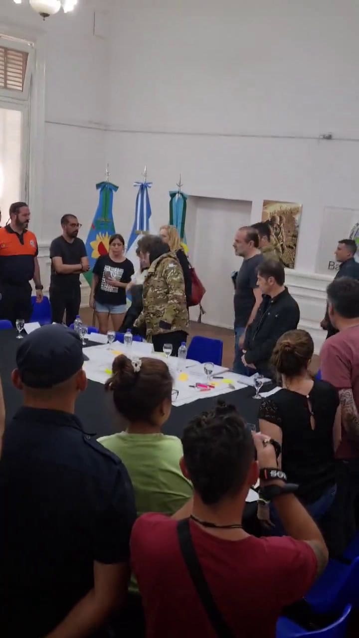 Milei arribó a Bahía Blanca tras el temporal fatal