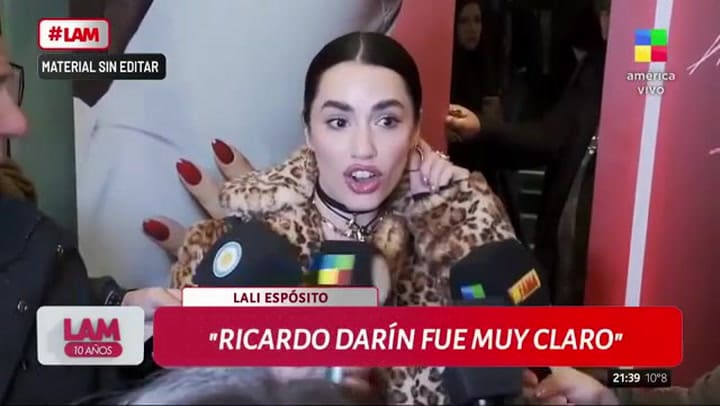 Lali Espósito apoyó a Ricardo Darín
