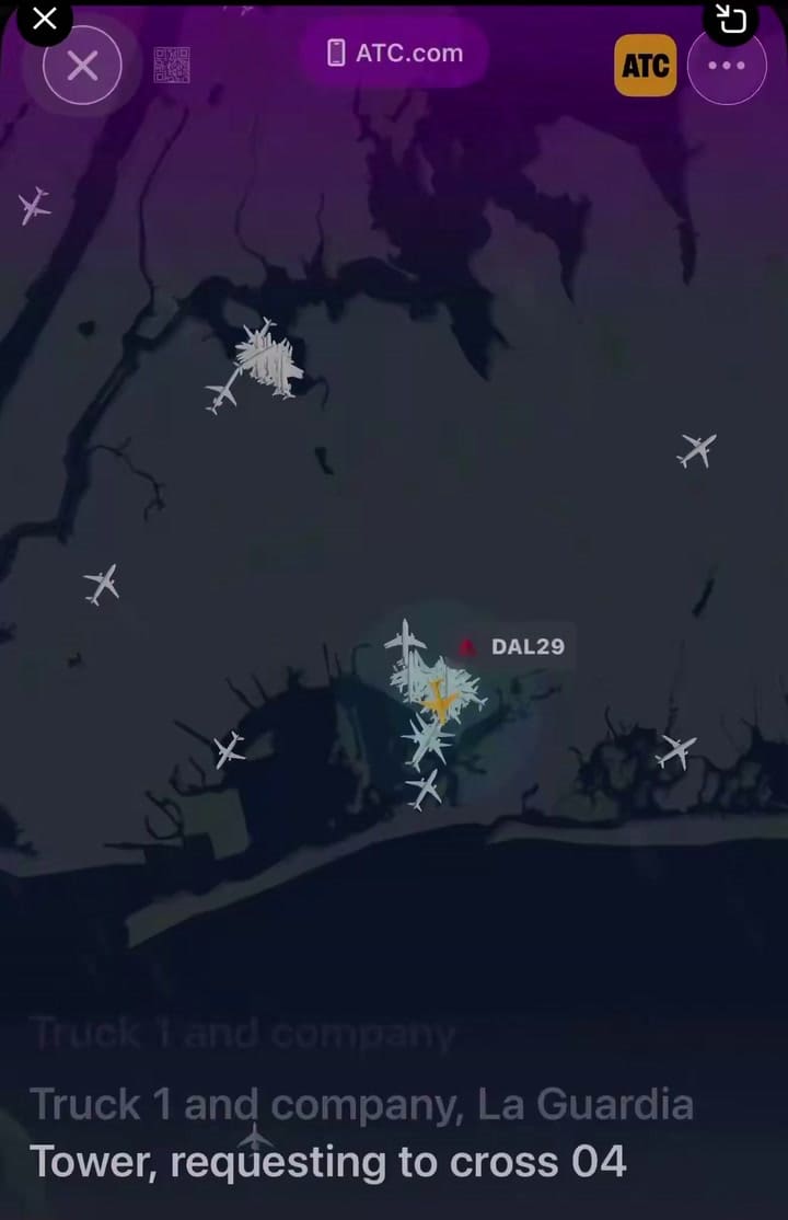 El audio segundos antes del choque en LaGuardia