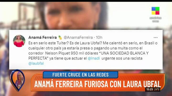 Laura Ufbal le respondió a Anamá Ferrerira