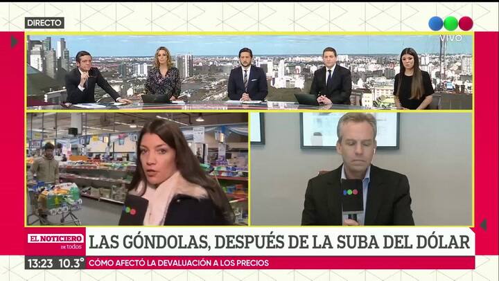 Las góndolas, después de la suba del dólar - Fuente: telefe