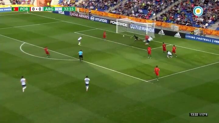 El gol de Gaich - Fuente: TV Pública Argentina