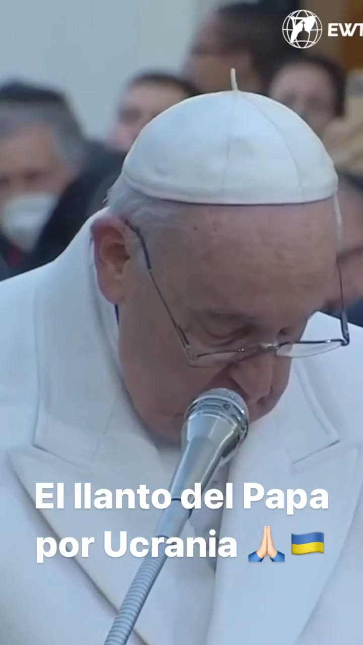 El papa Francisco rompe en llanto al hablar de Ucrania