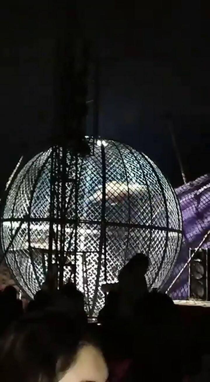 Así fue el choque en el globo de la muerte