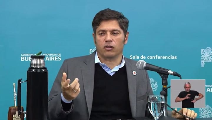 Conferencia del gobernador Axel Kicillof