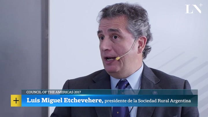 Entrevista a Luis Etchevehere, presidente de la Sociedad Rural Argentina, en el Council of the Ameri