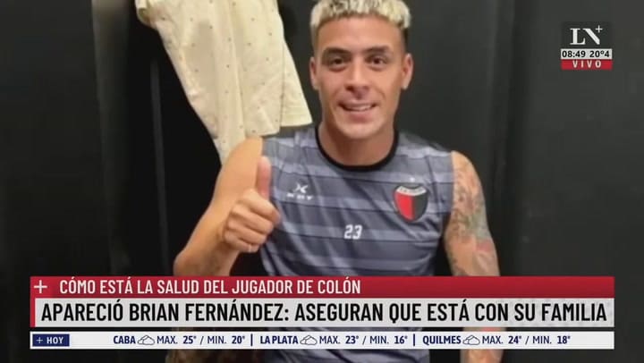 Apareció Brian Fernández: ¿Cómo está la salud del jugador de Colón?