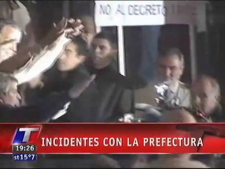 Incidentes en la manifestación de Prefectura (TN)