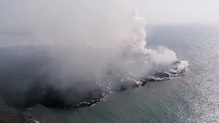 Imágenes del delta de lava