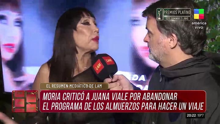 Moria Casan critico a Juana Viale en LAM