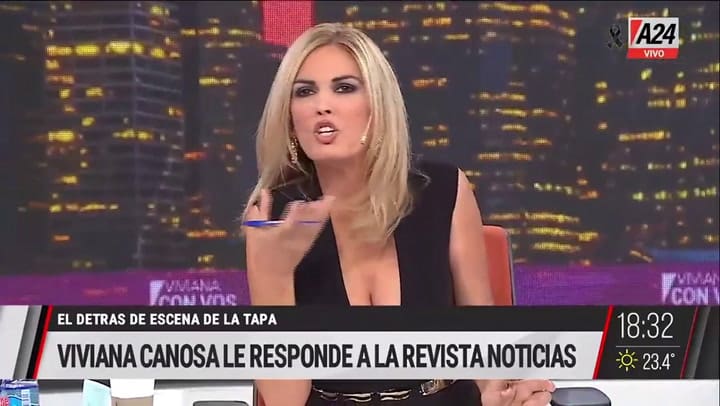 Viviana Canosa le respondió a la revista Noticias - Fuente: A24