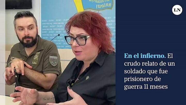 Maksym Kolesnykov al momento de ser liberado y hoy.