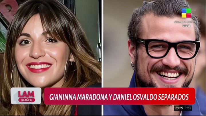Gianinna Maradona y Daniel Osvaldo se habrían separado nuevamente