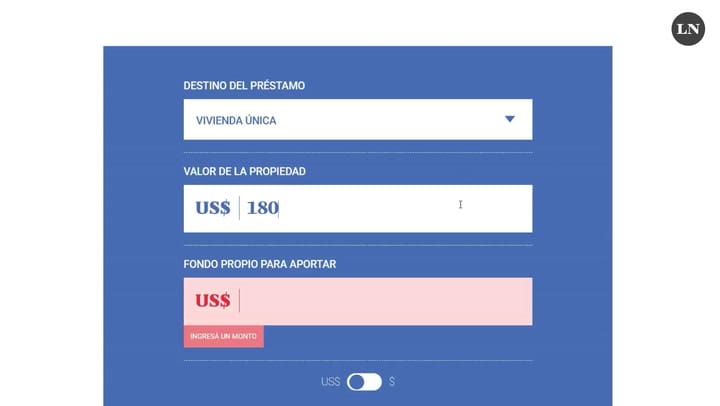 Calculadora de créditos hipotecarios