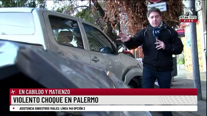Choque múltiple en Plaermo: 4 autos involucrados