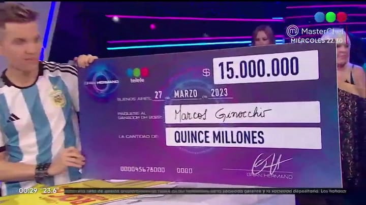 Gran Hermano: cuál es el premio final para Marcos