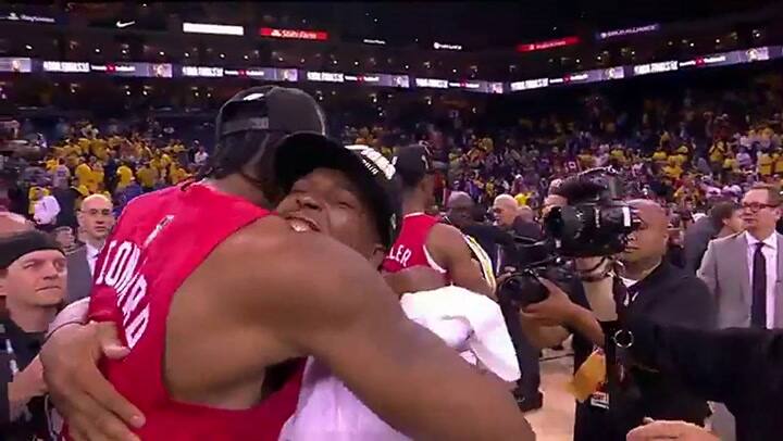 La emoción de los jugadores de Toronto - Fuente: Twitter