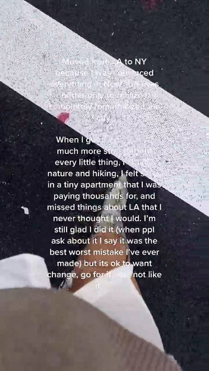 Una joven californiana comparte su experiencia al mudarse a Nueva York