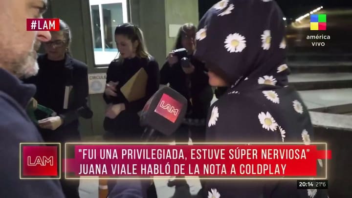 El desplante de Juanita Viale en pleno móvil de LAM por una pregunta sobre Coldplay: “No me hago cargo”