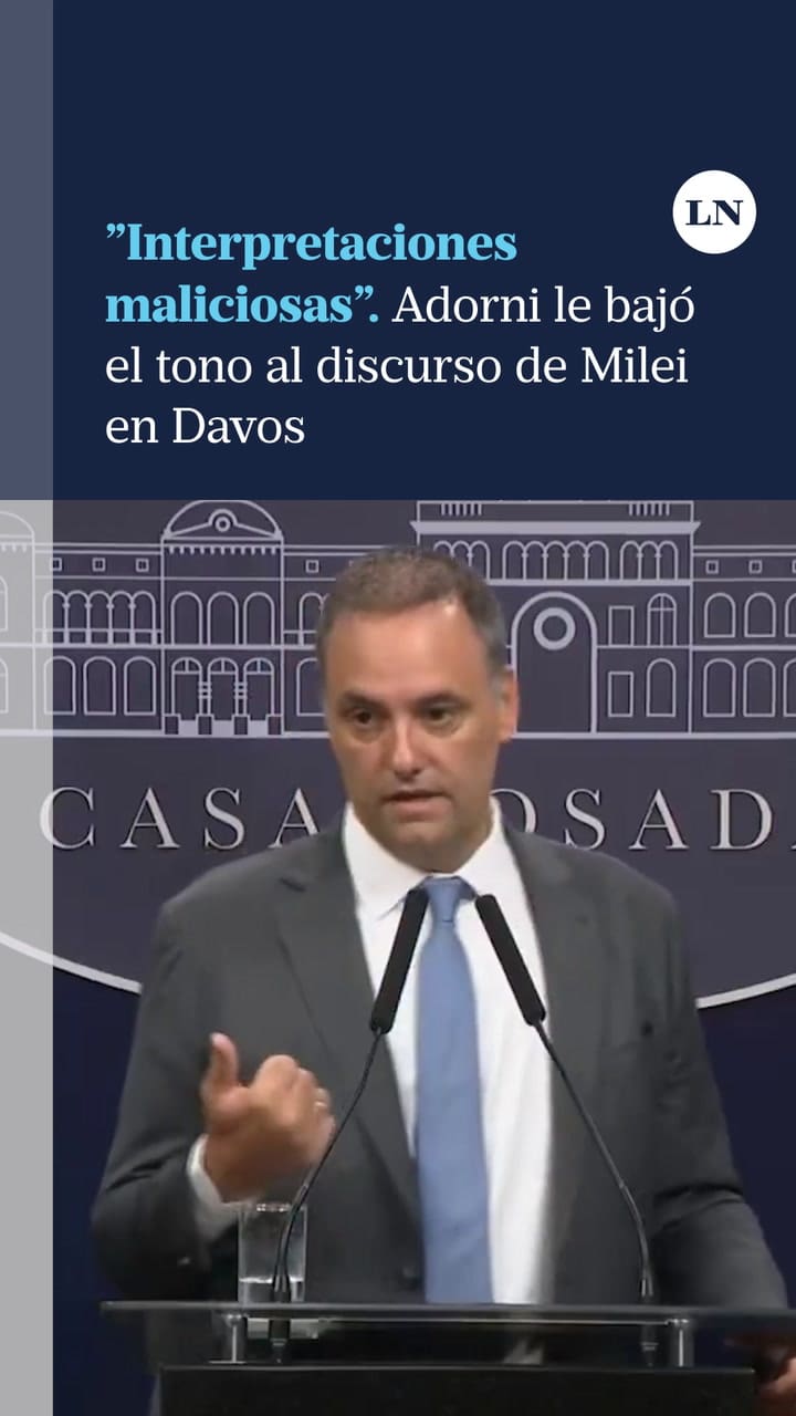 Adorni le bajó el tono al discurso de Milei en Davos