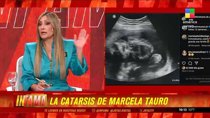 Marcela Tauro apunto contra Benjamin Vicuna luego de que compartiera una ecografia