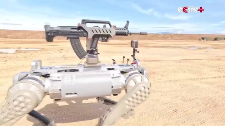 El perro robot que está probando el Ejército chino