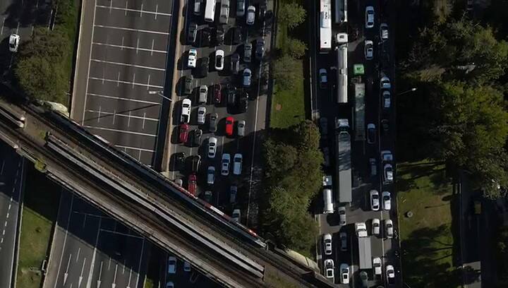 Colapso de tránsito en Panamericana