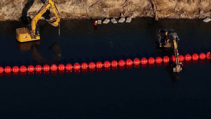 Estados Unidos coloca más barreras en la frontera con México