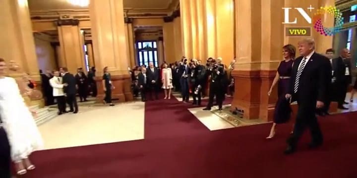 Macri recibe a Trump y su hija Ivanka en el Colón