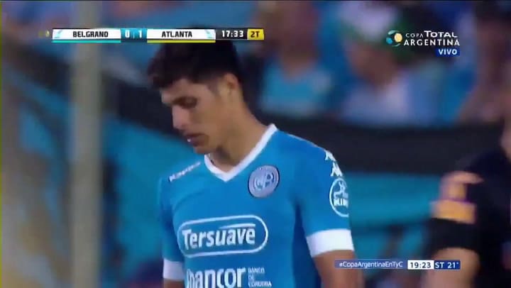 El gol de Adrián Martínez contra Belgrano, en los octavos de la Copa Argentina