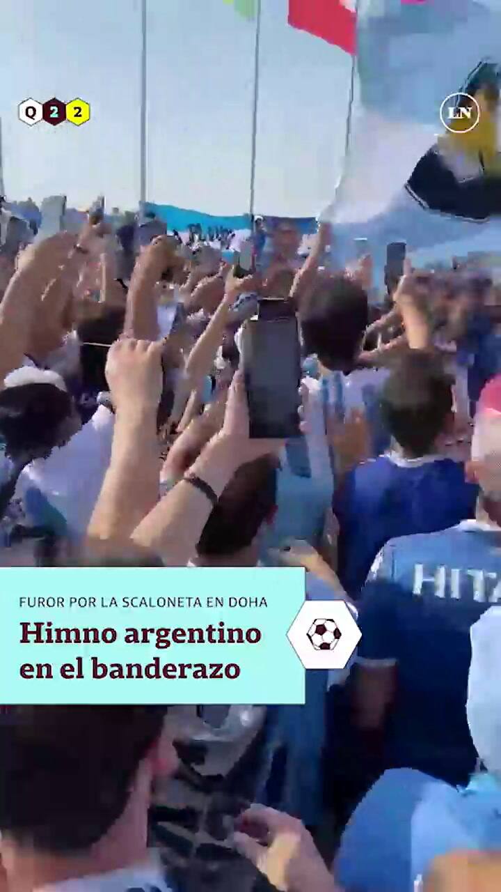 Asi suena el himno argentino en Doha, Qatar.