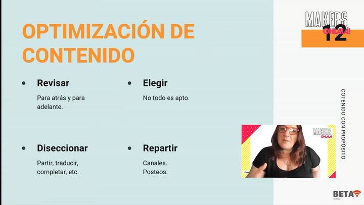 Beta Suárez - Comunicación: optimización del contenido