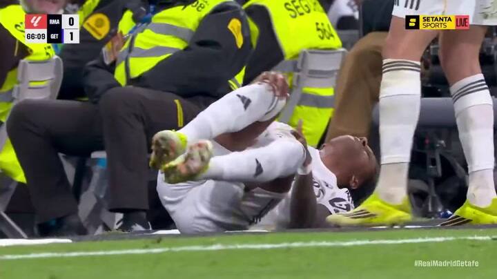 La lesión del brasileño Rodrygo en Real Madrid-Getafe