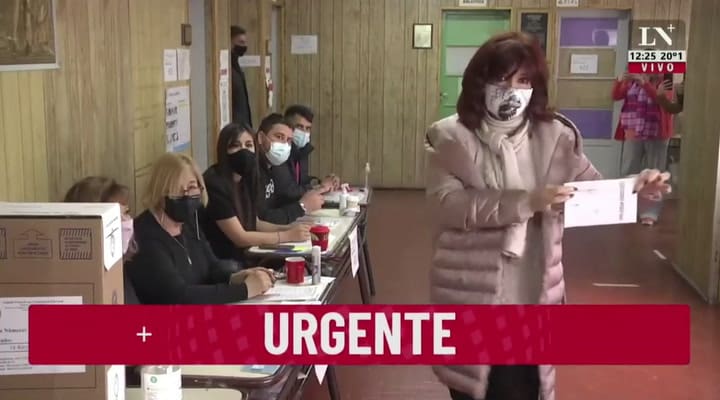 El momento en que votó Cristina Kirchner