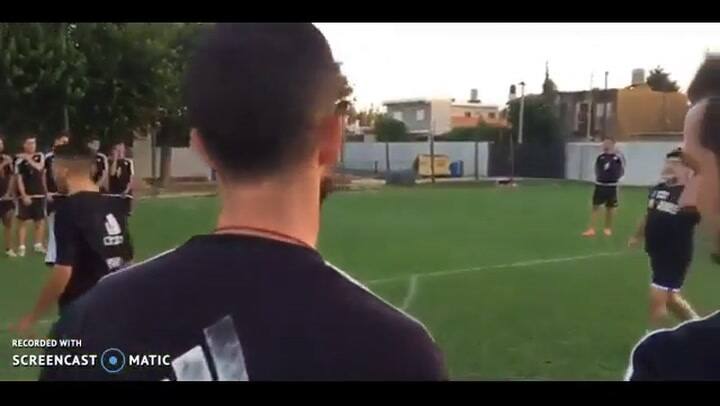 La clínica de Diego Maradona para los jugadores de Deportivo Riestra