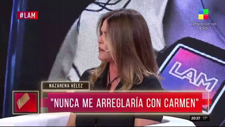 Nazarena Vélez se refirió a su relación actual con Fede Bal y Carmen Barbieri